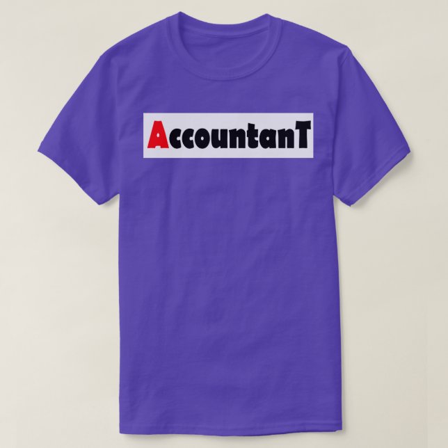 Accountant A Red Color T-Shirt (Design Front)