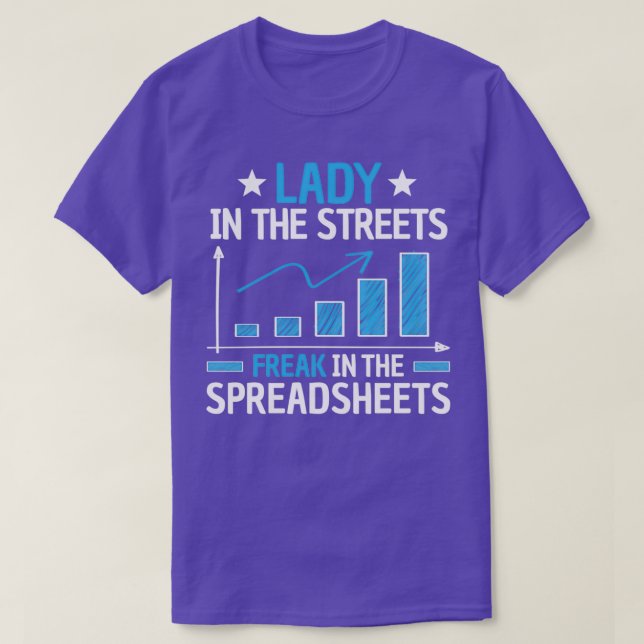 Accountant Accounting Accountancy Spreadsheets T-Shirt (Design Front)