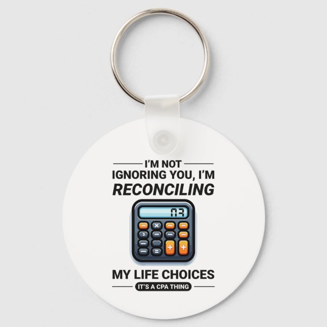 Accountant Accounting Bookkeeping Finance Funny Key Ring (Front)