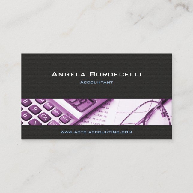 Accountant Accounting Calculator Business Card (Front)
