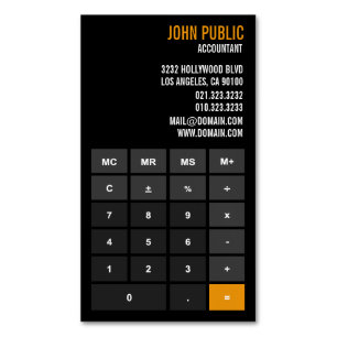 Accountant App Calculator Magnetic Business Card