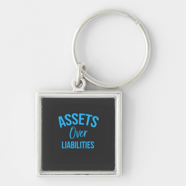 Accountant Asset Over Liabilities Key Ring (Front)