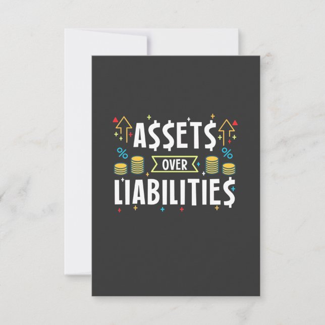 Accountant Assets Over Liabilities Thank You Card (Front)