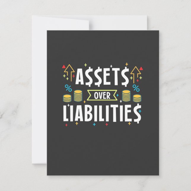Accountant Assets Over Liabilities Thank You Card (Front)