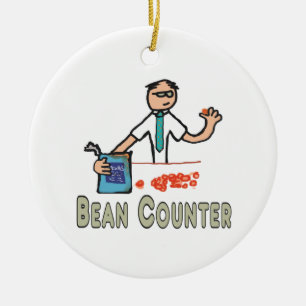 Accountant Bean Counter Ceramic Tree Decoration