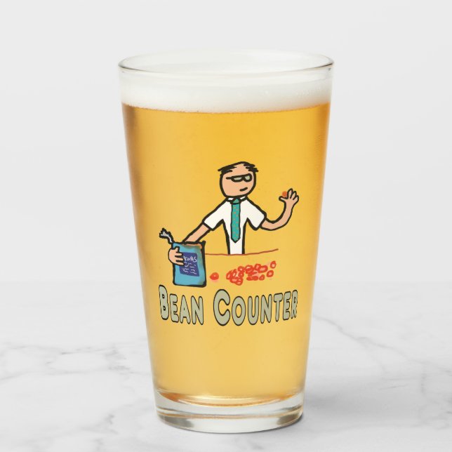Accountant Bean Counter Glass (Front Filled)