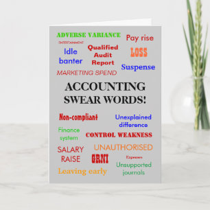 Accountant Birthday Accounting Swear Words Card
