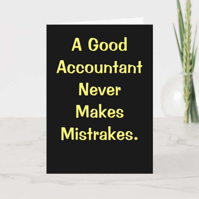 Accountant Birthday | Funny Accounting MisQuote Card (Front)