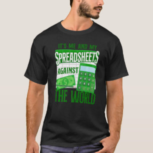 Accountant Bookkeeper Accounting Spreadsheet Vinta T-Shirt