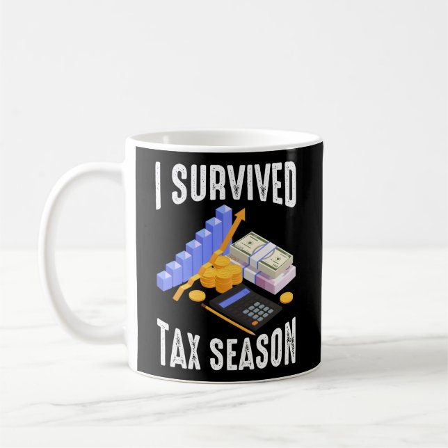 Accountant Bookkeeper Accounting Tax Season I Surv Coffee Mug (Left)