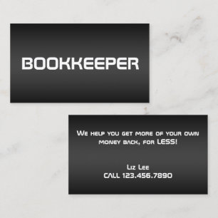 Accountant Bookkeeper Business Card