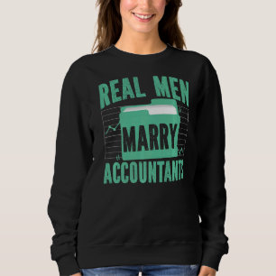 Accountant Bookkeeper Marriage Wedding Husband Wif Sweatshirt