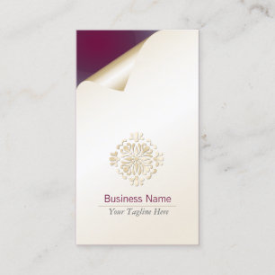Accountant Business Card Gold Floral Flourish