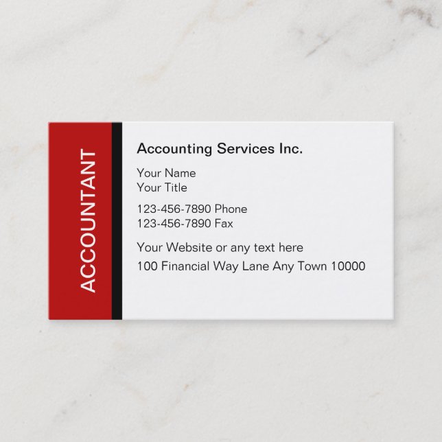 Accountant Business Cards (Front)