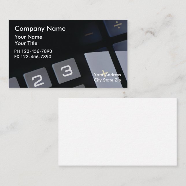 Accountant Business Cards (Front/Back)