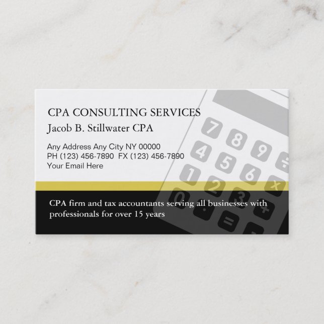 Accountant Business Cards (Front)