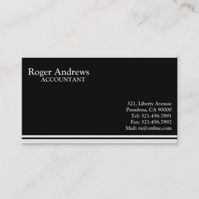 Accountant - Business Cards (Front)