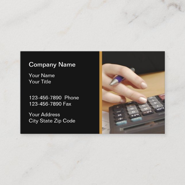 Accountant Business Services Business Card (Front)