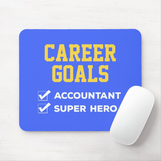 Accountant Career Goals Humour Mouse Mat (With Mouse)