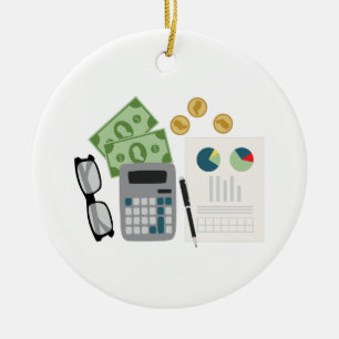 Accountant Ceramic Tree Decoration
