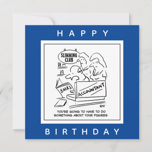 Accountant Checks the Books at a Slimming Club Card (Front)