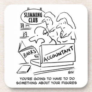 Accountant Checks the Books at a Slimming Club Coaster