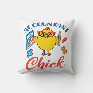 Accountant Chick Accounting CPA Graduation Women Cushion