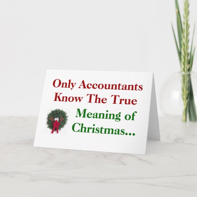 Accountant Christmas Card | Funny Accounting Pun (Front)