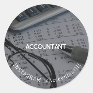 Accountant Classic Round Sticker
