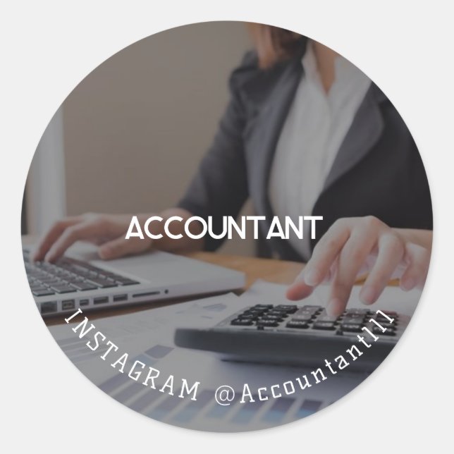 Accountant Classic Round Sticker (Front)