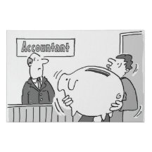 Accountant Client with Huge Piggy Bank