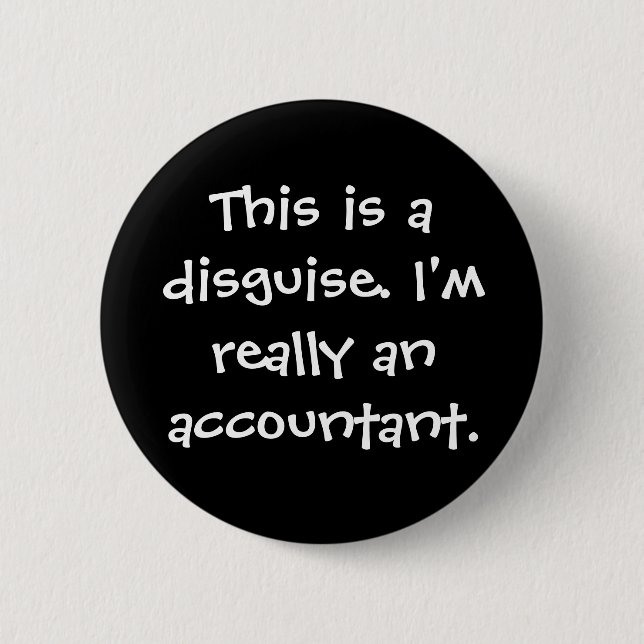 Accountant Costume 6 Cm Round Badge (Front)