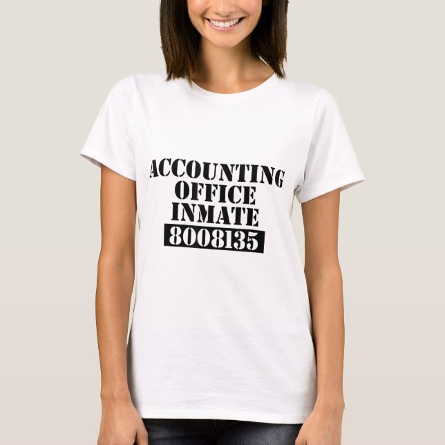 Accountant Costume Accounting Office Inmate T-Shirt (Front)