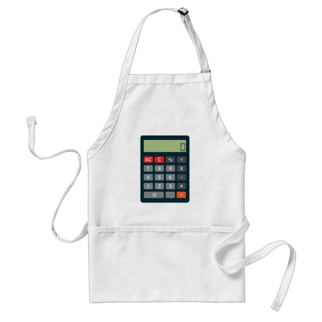 Accountant Costume Outfit Math Calculator Standard Apron (Front)