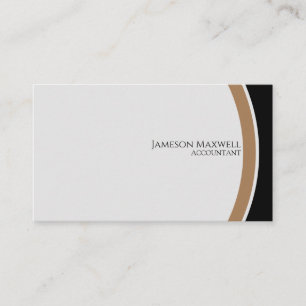 Accountant CPA Black and Gold Business Card