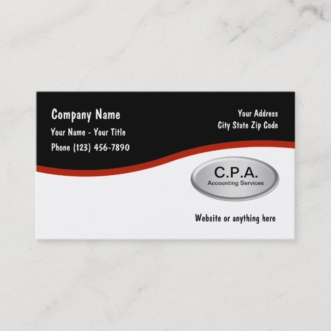 Accountant CPA Business Cards (Front)