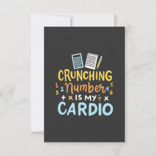Accountant Crunching Number Is My Cardio Thank You Card