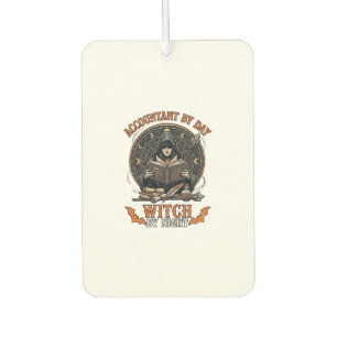 Accountant Day Witch Night Halloween Magic Book_1 Car Air Freshener