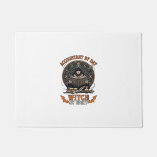 Accountant Day Witch Night Halloween Magic Book_1 Doormat
