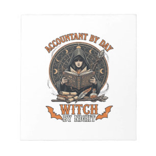 Accountant Day Witch Night Halloween Magic Book_1 Notepad