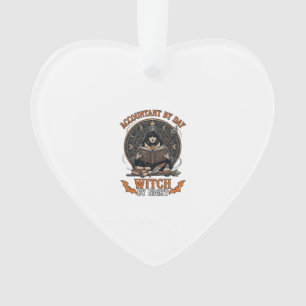 Accountant Day Witch Night Halloween Magic Book_1 Ornament