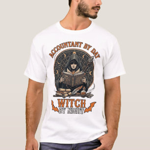 Accountant Day Witch Night Halloween Magic Book_1 T-Shirt