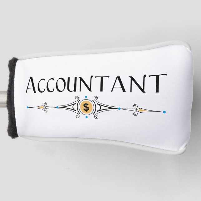 Accountant Decorative Line Golf Head Cover (Front)