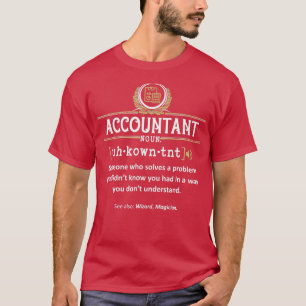 Accountant Definition  Funny Dictionary Meaning  T-Shirt