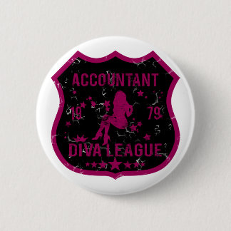 Accountant Diva League 6 Cm Round Badge