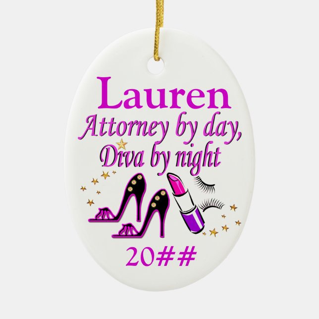 ACCOUNTANT DIVA PERSONALIZED ORNAMENT (Front)