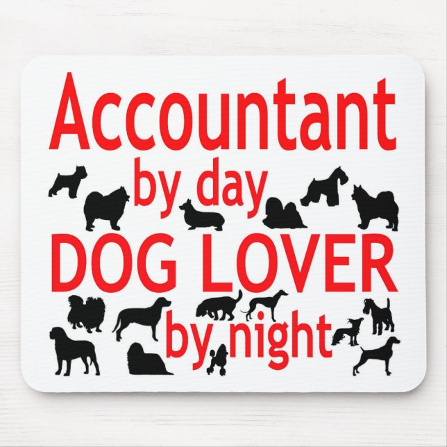 Accountant Dog Lover Mouse Mat (Front)