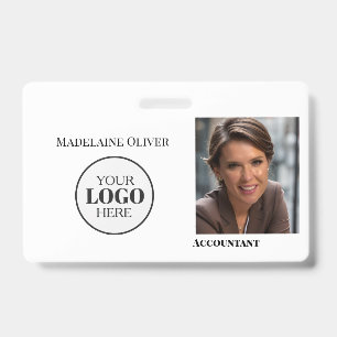 Accountant Employee ID Photo Simple Logo Badge