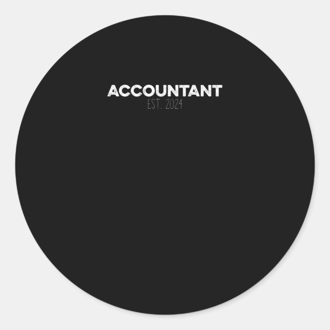 Accountant EST 2024 Accounting CPA Accountants Classic Round Sticker (Front)