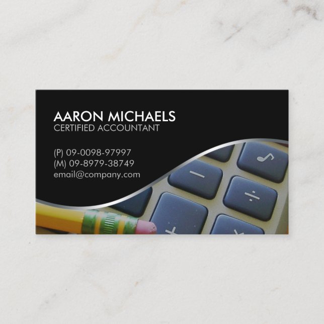 Accountant Finance Financial Business Card (Front)